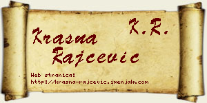 Krasna Rajčević vizit kartica